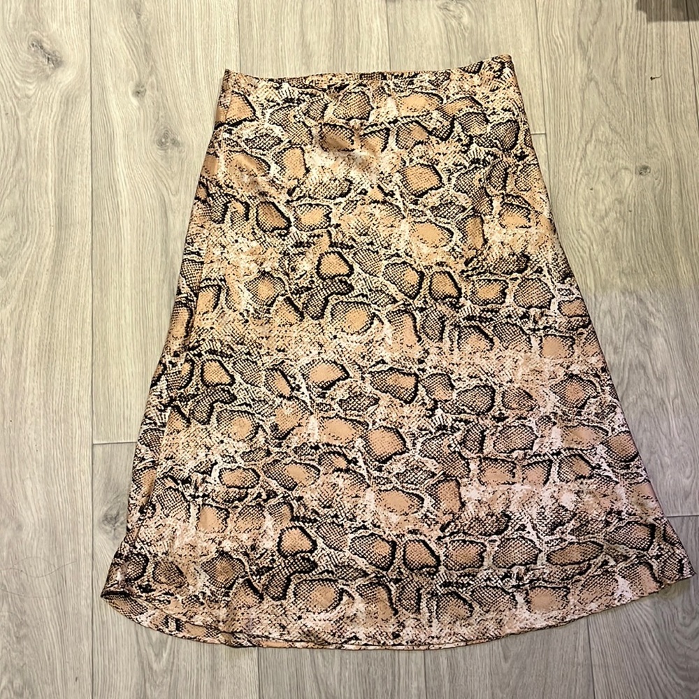 Catherine Malandrino Snake Skin Print Slip Skirt Size 6